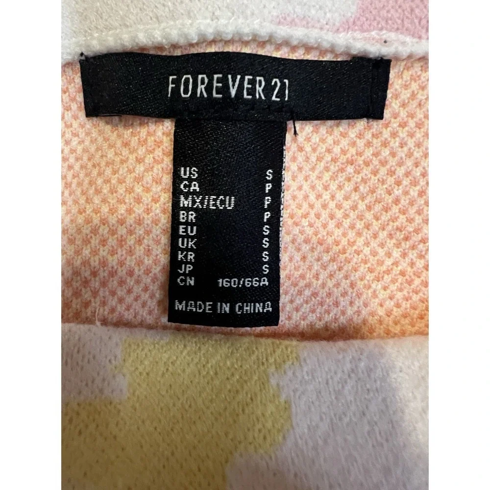 NWT Forever 21 Bodycon Knit Floral Skirt Size S - Picture 4 of 6